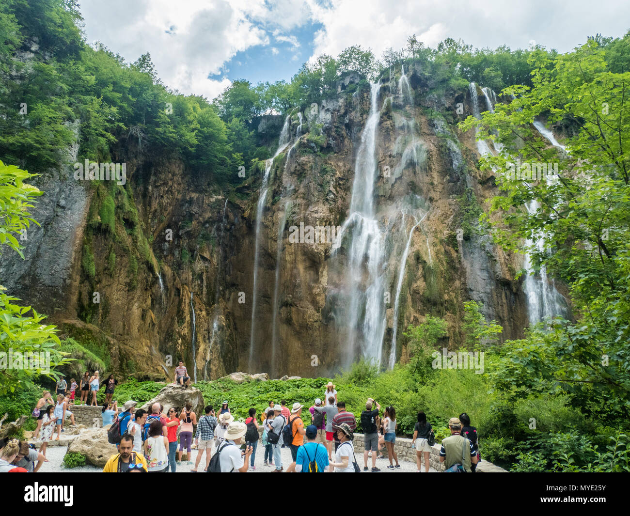 Nationalpark Plitvicer Seen & Waldreservat, Karstregion, Kroatien. Stockfoto