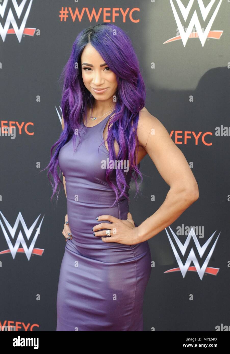 North Hollywood, CA. 6. Juni, 2018. Sasha Banken bei der Ankunft für World Wrestling Entertainment WWE FYC Ereignis, Saban Media Center auf dem Fernsehen Akademie, North Hollywood, CA Juni 6, 2018. Credit: Dee Cercone/Everett Collection/Alamy leben Nachrichten Stockfoto