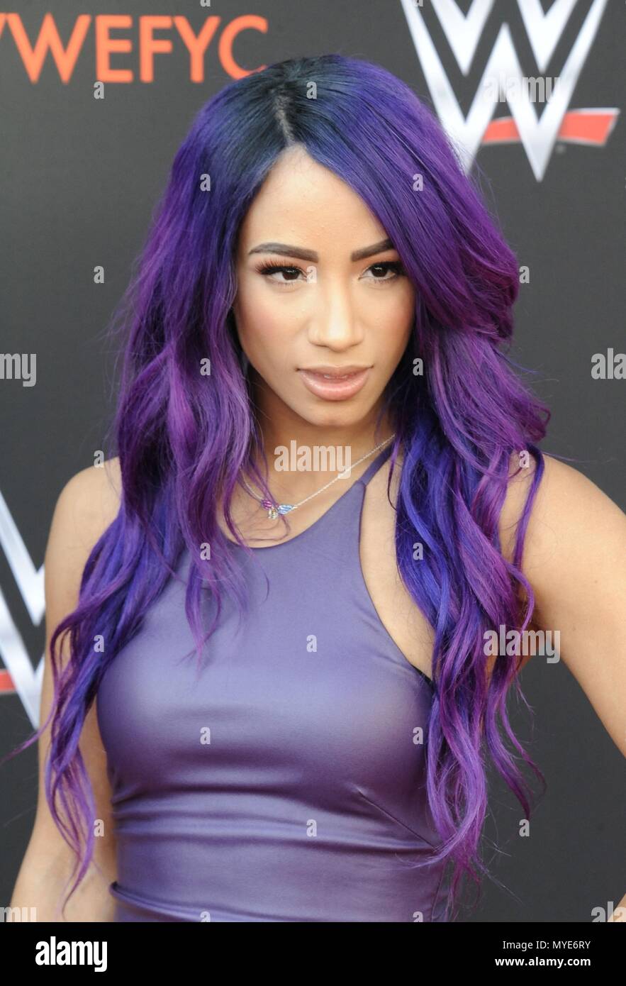 North Hollywood, CA. 6. Juni, 2018. Sasha Banken bei der Ankunft für World Wrestling Entertainment WWE FYC Ereignis, Saban Media Center auf dem Fernsehen Akademie, North Hollywood, CA Juni 6, 2018. Credit: Dee Cercone/Everett Collection/Alamy leben Nachrichten Stockfoto