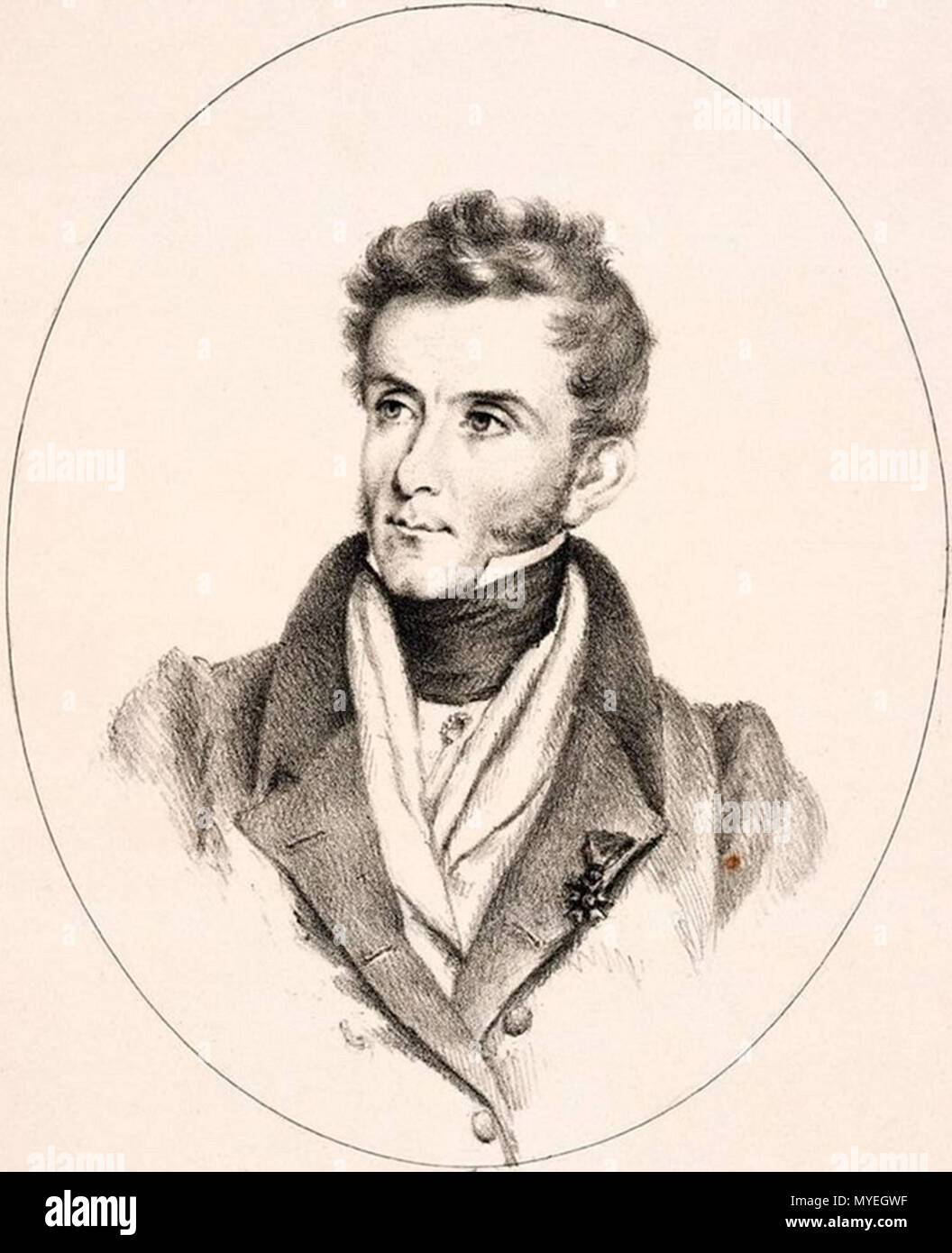 . Englisch: italienischen Komponisten Felice Blangini (1781-1841). 1820. Louise Blangini (lithograph) 176 Felice Blangini 1820 Stockfoto
