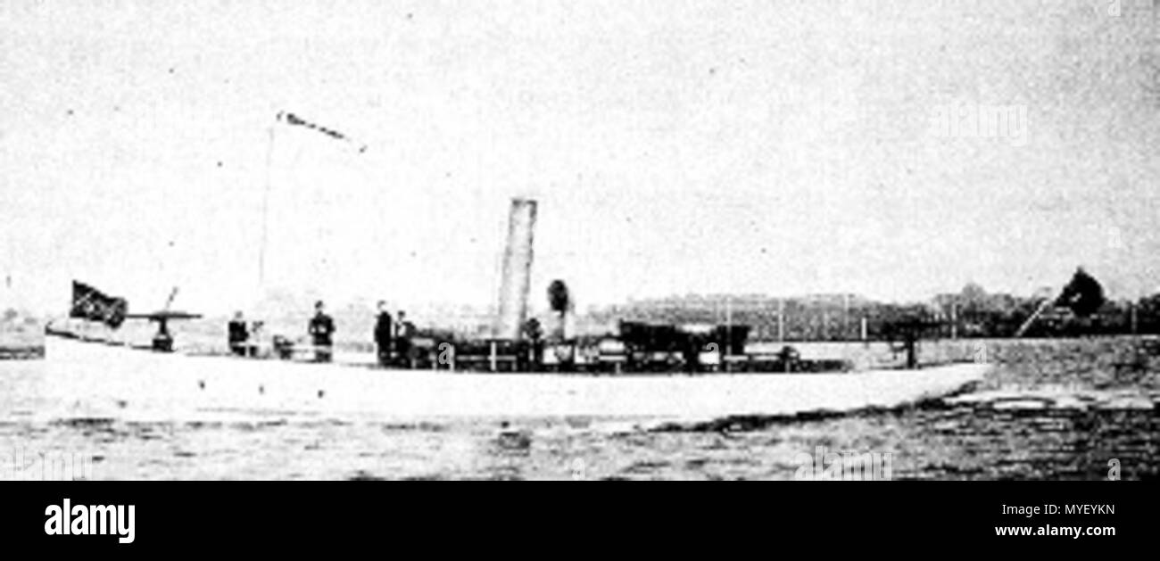 . Armada Española, Cañonero de 3 ª Clase Ligera. 19. Unbekannt 223 Kanonenboot Ligera Stockfoto