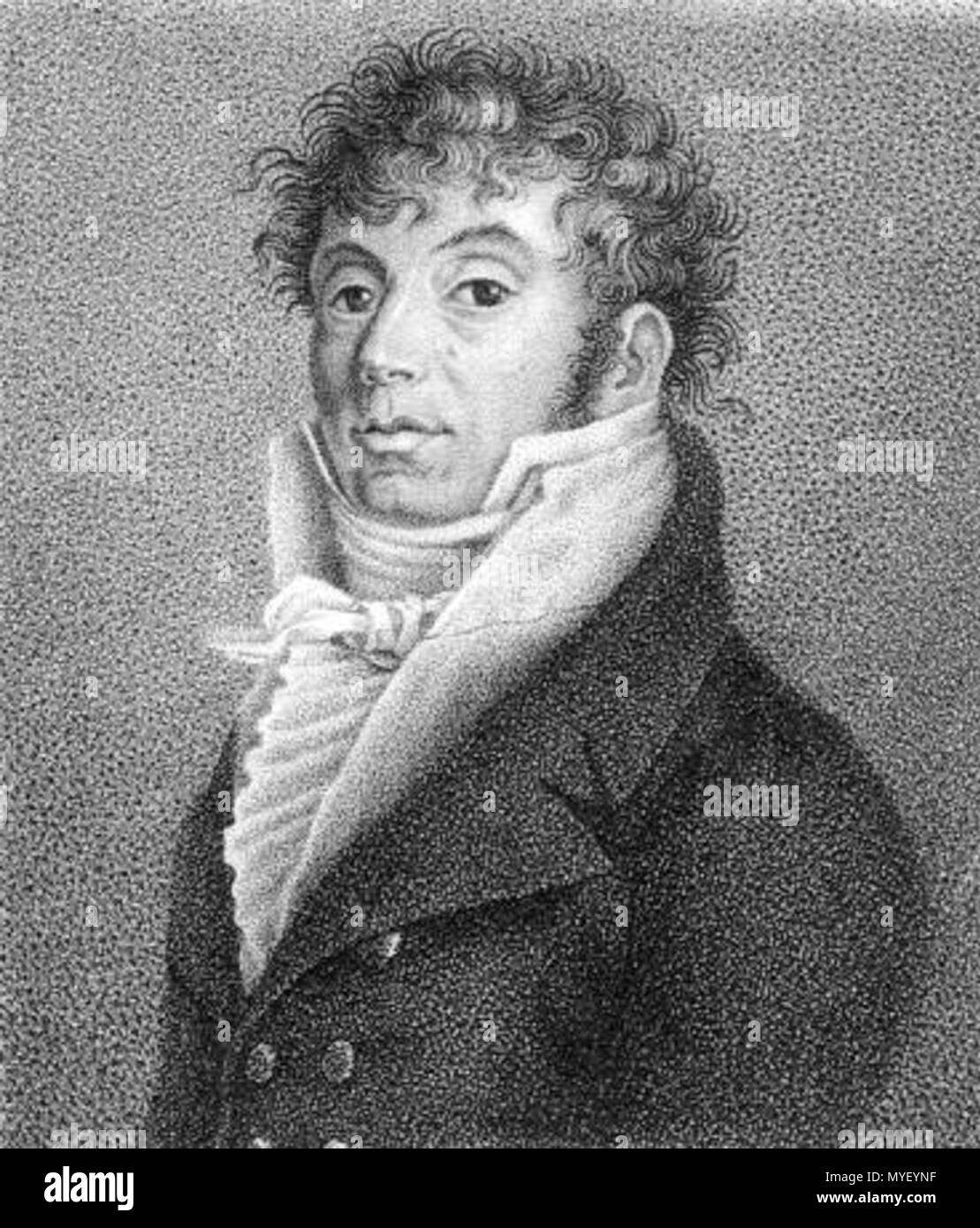 . Englisch: italienische Komponisten Giuseppe Nicolini (1762-1842). Dichtfläche Gravur von Luigi Rados (1773-1840). 19. Luigi Rados 213 Giuseppe Nicolini von Luigi Rados Stockfoto