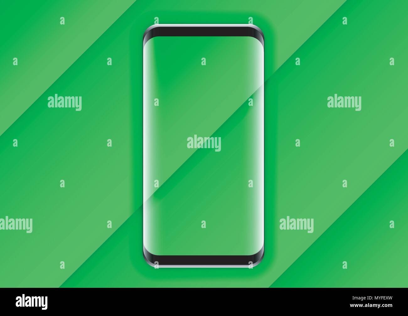 Vektor Design des Samsung Galaxy Handy Kante Bildschirm Stock Vektor