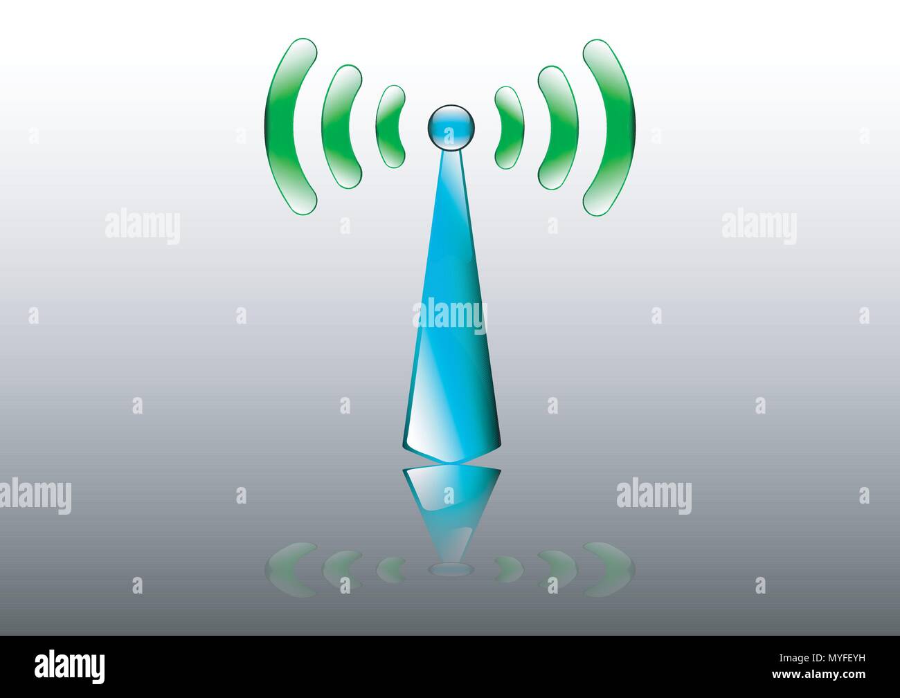 Vektor Design von Signal tower Symbol Stock Vektor