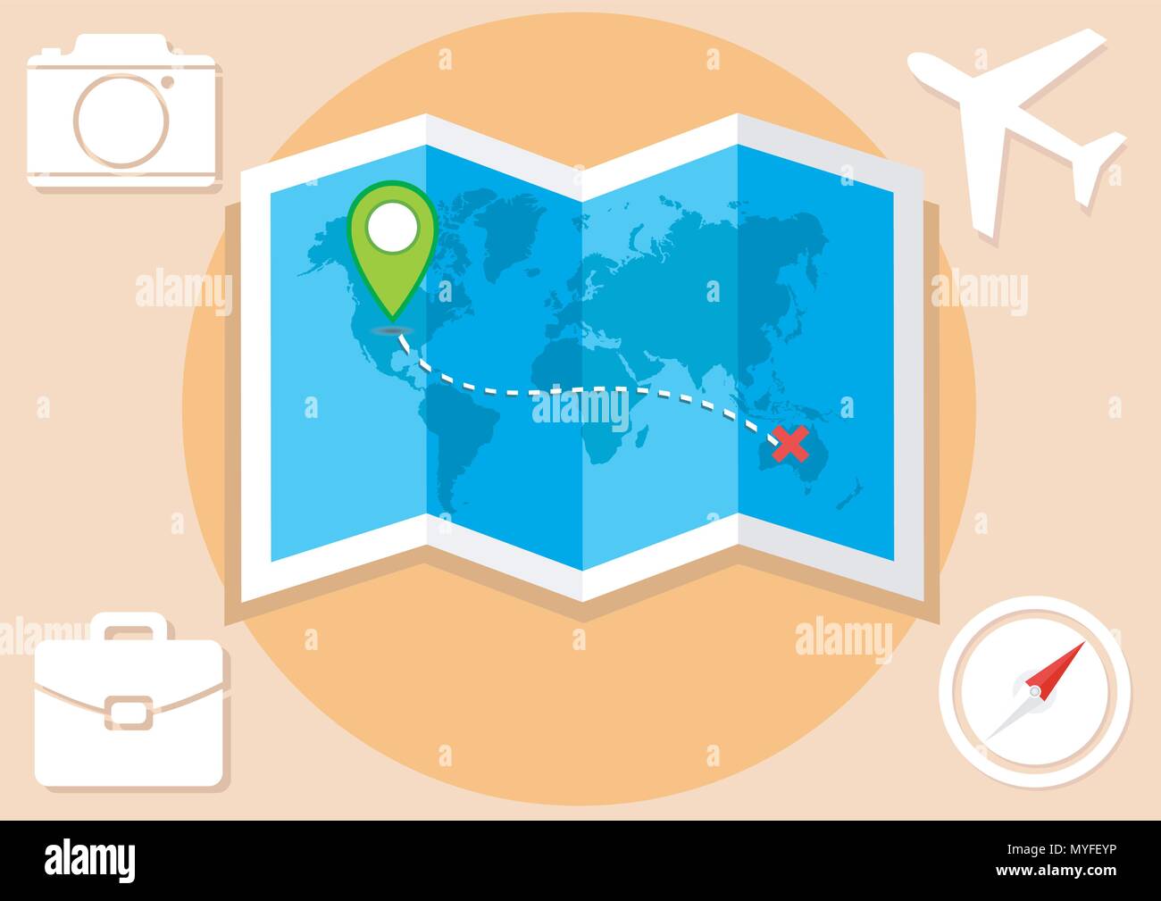 Vektor Design reisen Abbildungen Stock Vektor