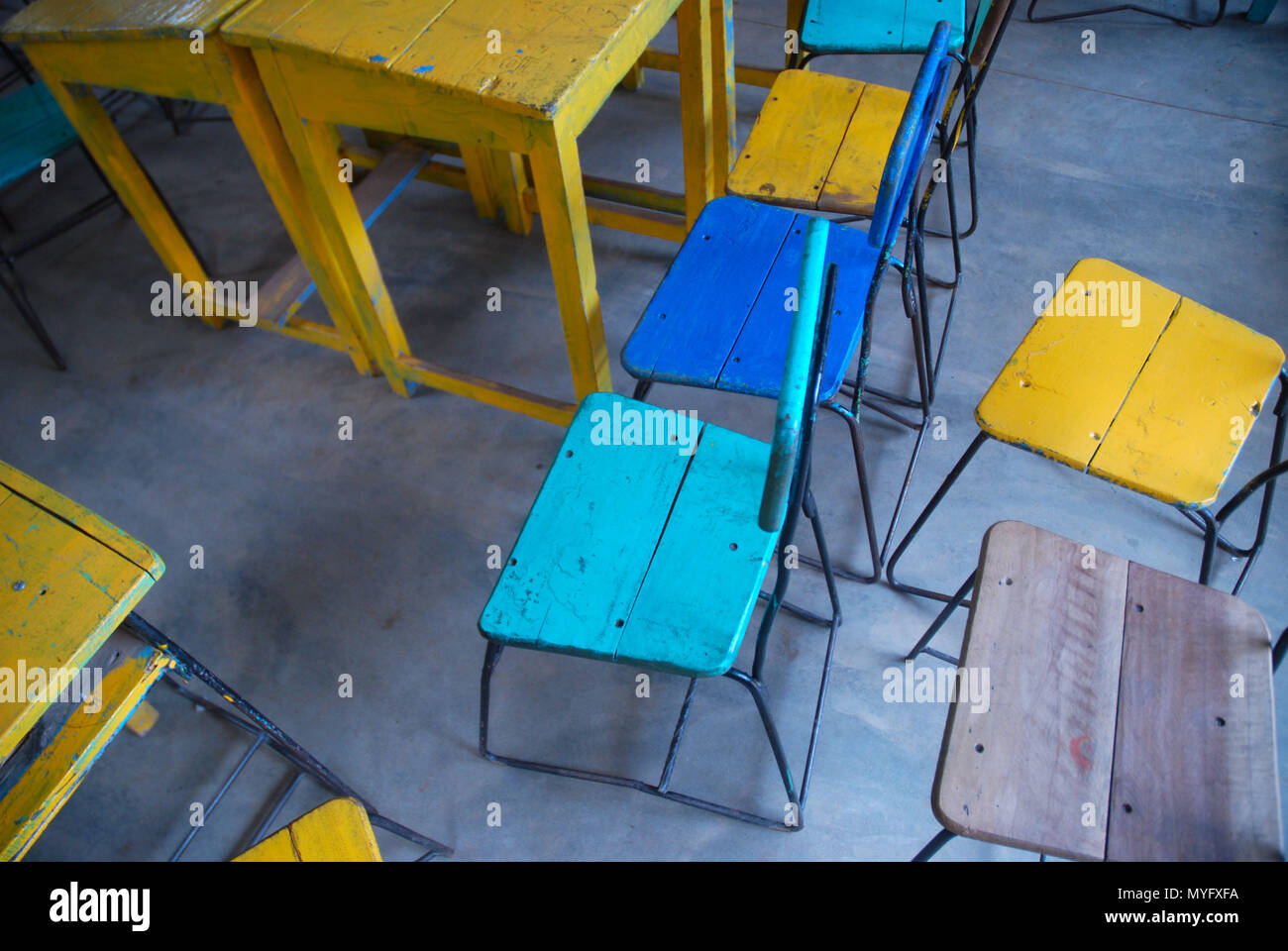 Old School Desk, Lankathilaka Maha Vidyalaya, Kovilakanda, Sri Lanka