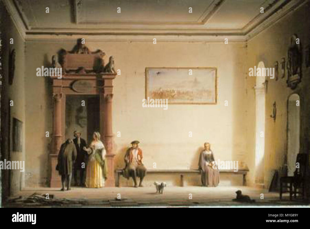 . Die Wartezimmer. 1857 238 Hermann Dyck - Das Wartezimmer Stockfoto