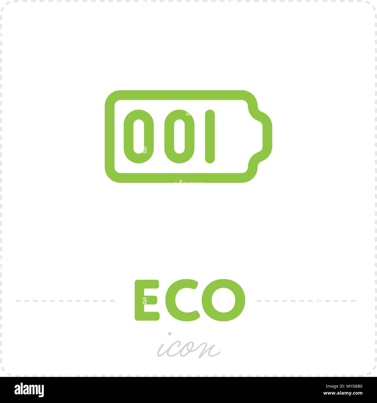 Green Eco Symbole auf Weiß Stock Vektor