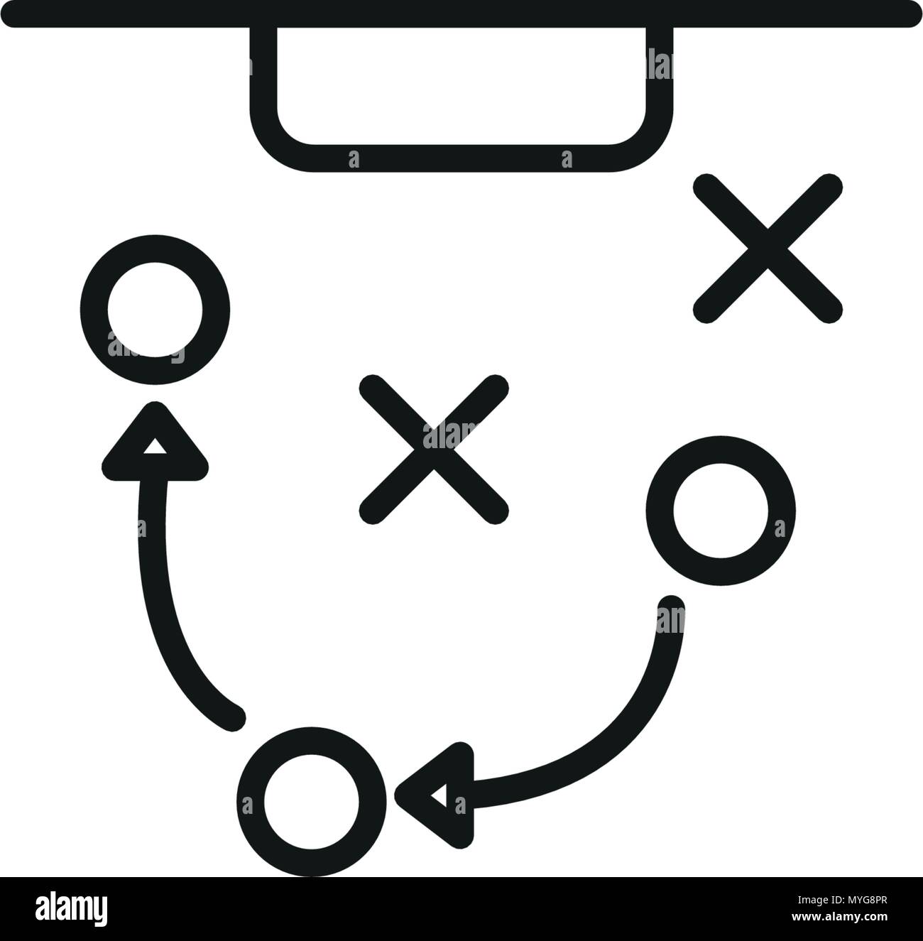 Symbol für Strategie planen, während der Spiel Stock Vektor