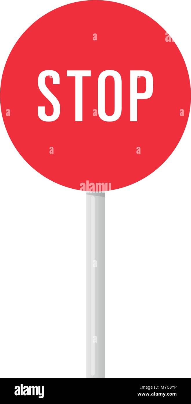 Rote STOP-Zeichen auf weißem Stock Vektor