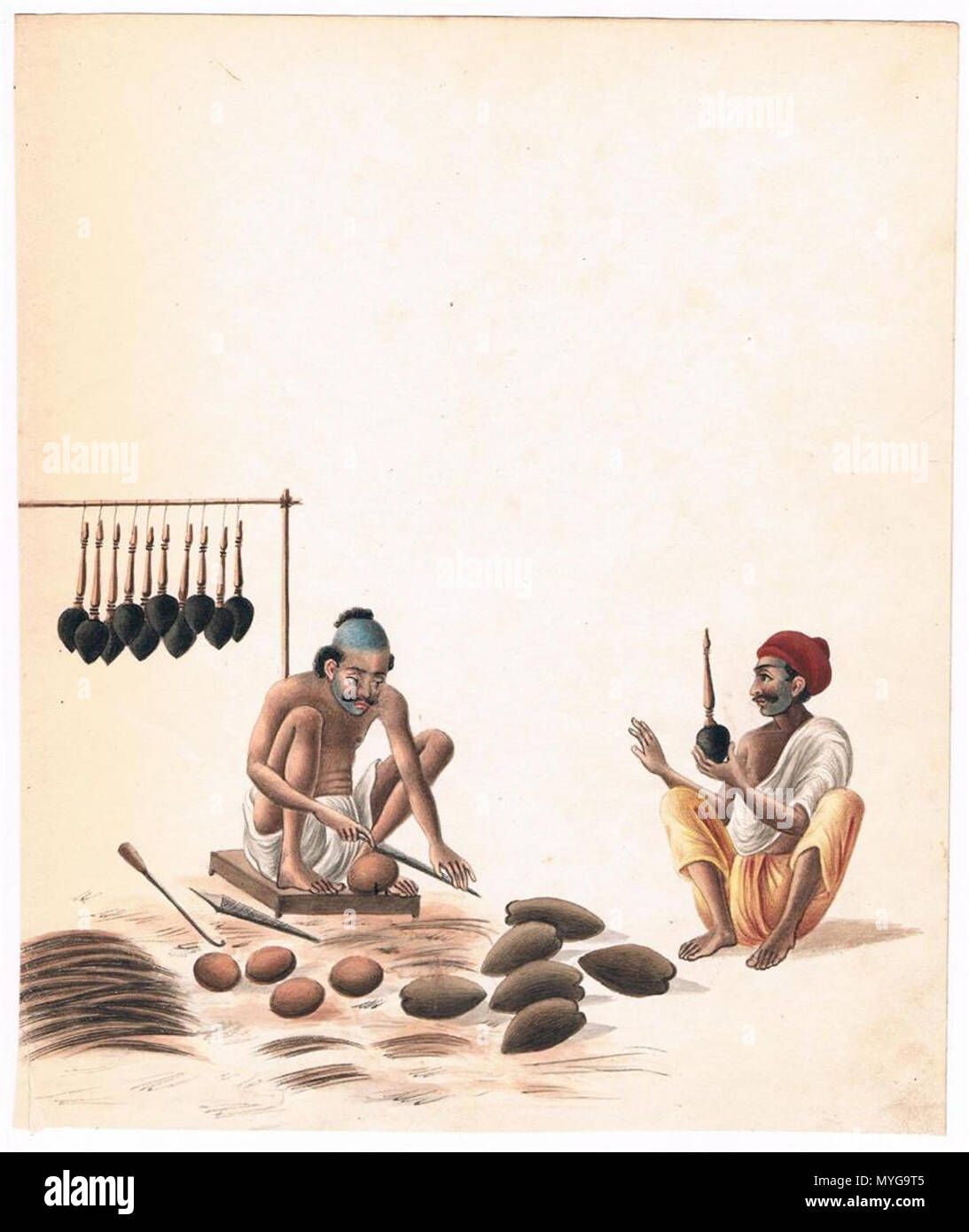 Englisch Glasmacher Patna 1819 1824 Aus Einer Reihe Von Unternehmen Schule Aquarelle Von Verschiedenen Gewerken Auch