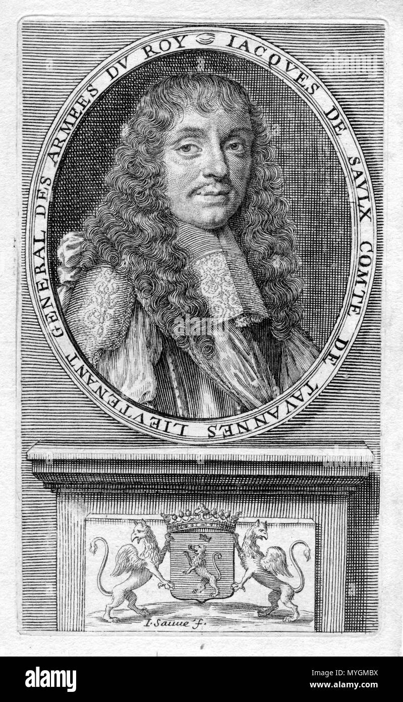 . Français: Porträt gravé. Datum unbekannt. Jean einem Vorort 265 Jacques de Saulx Stockfoto