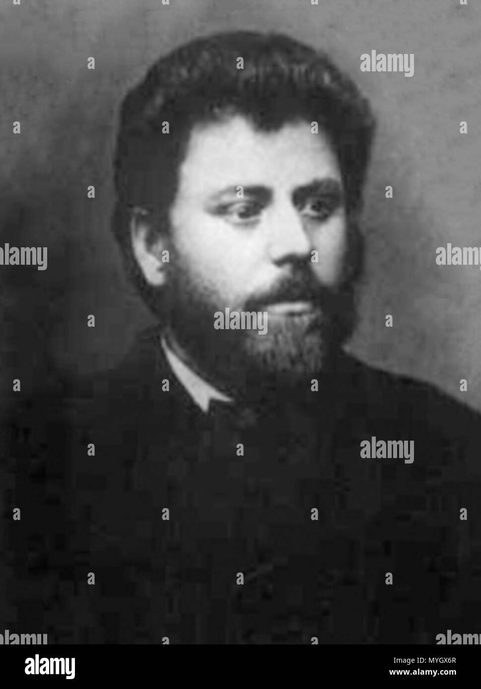 . Ion Creangă. Fotografie in făcută Ate-lierul Heck, din Iaşi, pe timpul răsboiului DIN 1877. Ea trebuie să corăspundă Cu intrarea lui Creangă in "junimea". Datum unbekannt. Unbekannt 259 Ion Creanga-Foto 03. Stockfoto