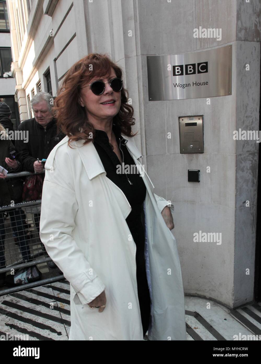 London, UK, 07. März 2018: Susan Sarandon amerikanische Schauspielerin bei den BBC-Studios in London gesehen Stockfoto