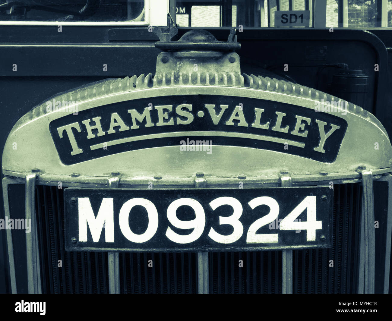 Thames Valley Traktion, Vintage Retro, Thames Valley Busse, Reading, Berkshire, England, UK, GB. Stockfoto