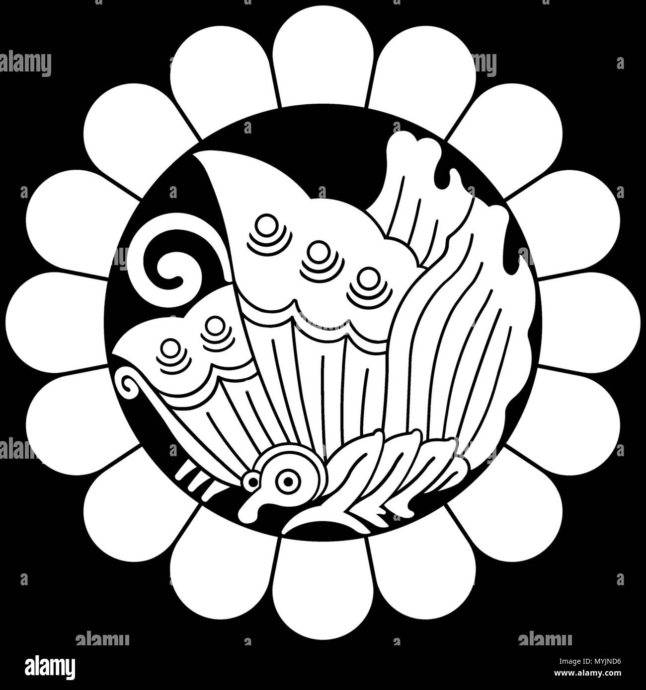 . Português: Kamon (kiyobu Chou auf kiku). 25. Juli 2008. Suzuki Arata 297 Kiyobu (Suzuki keine kazoku) Stockfoto