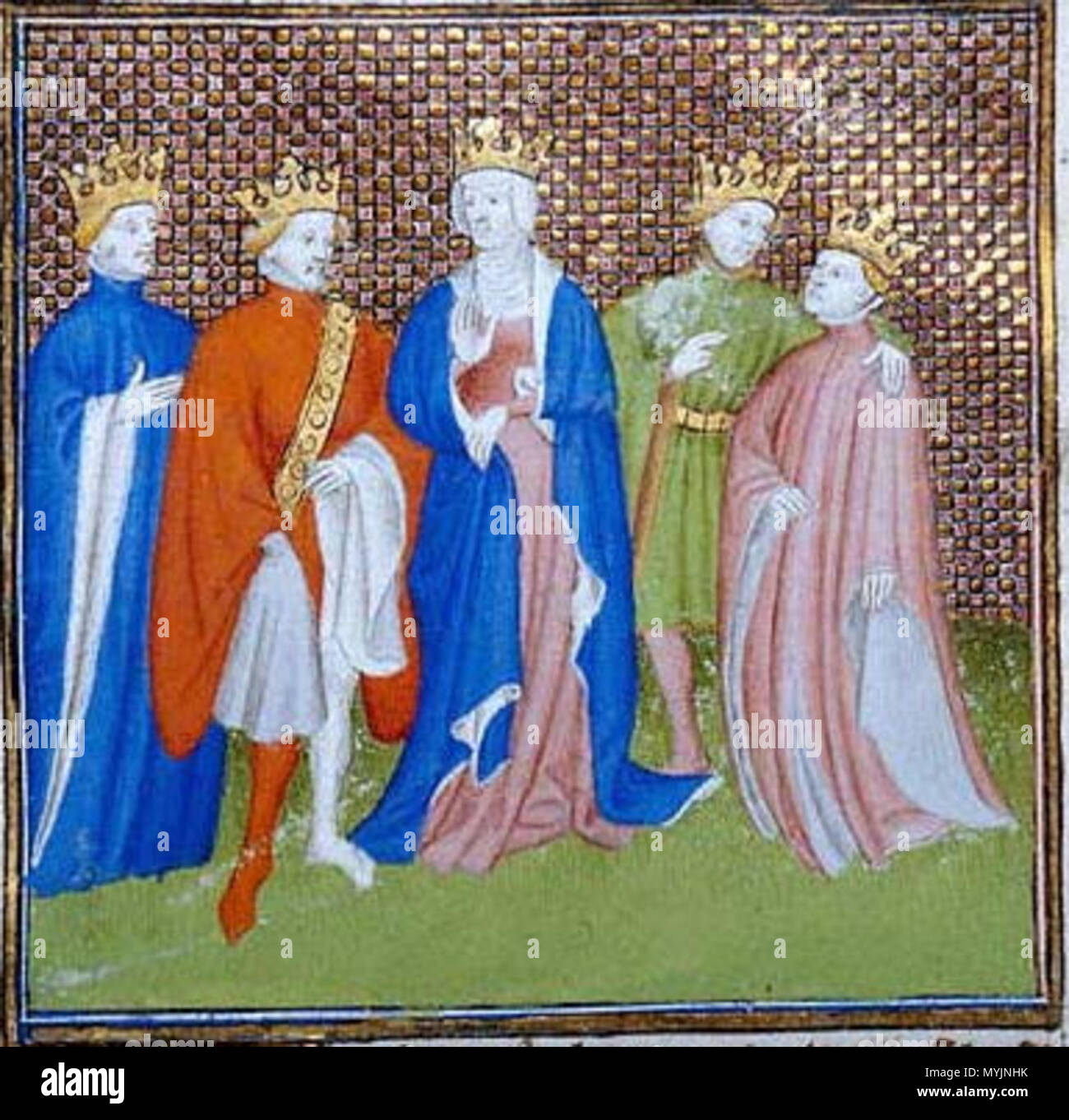 . Čeština: Královna Klotylda se syny. 15. Jahrhundert. Anonym 299 Klotylda familie Stockfoto