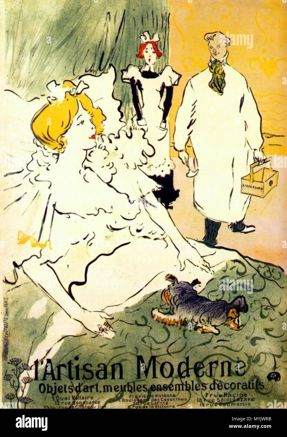 . L'Artisan Moderne (Poster). 1894 314 Lautrec l'Artisan moderne (poster) 1894 Stockfoto