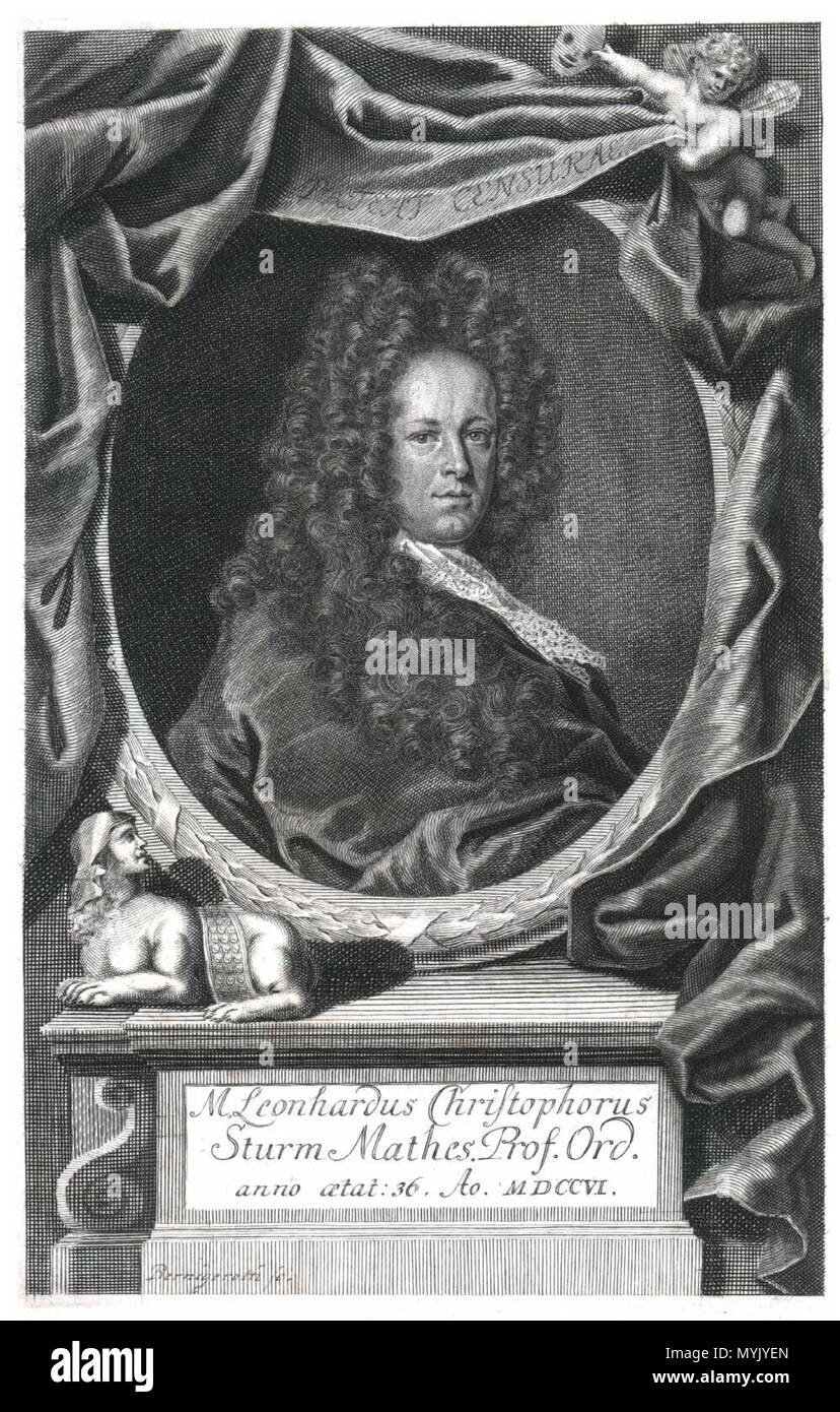 . Deutsch: de: Leonhard Christoph Sturm. Datum unbekannt. Johann-Martin Bernigeroth, 1713-1767 320 Leonhard Christoph Sturm Stockfoto