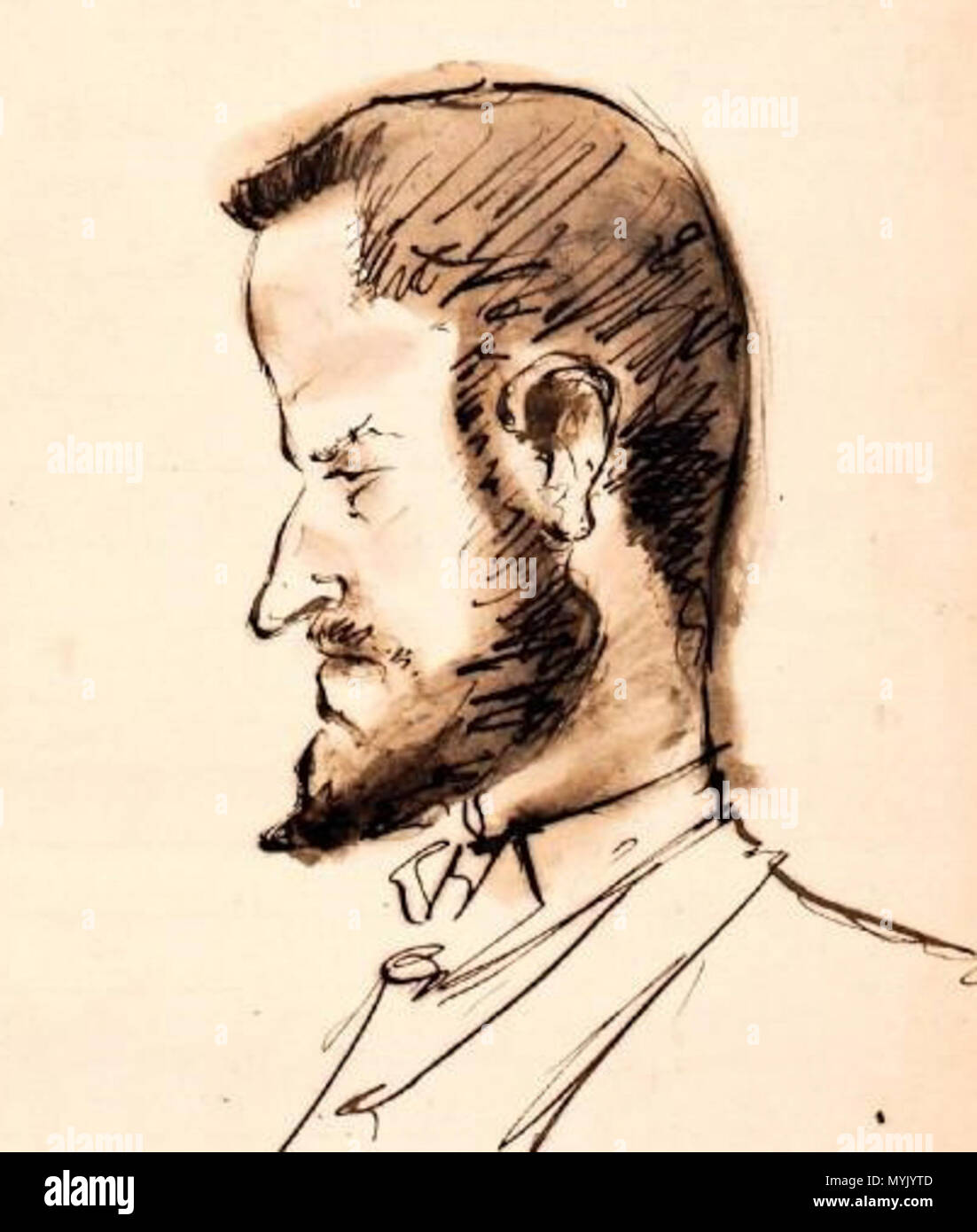 . Englisch: italienische Dirigent Leopoldo Mugnone (1858-1941). Milano, 1896. 7. Januar 1896. 320 Undeciphered Leopoldo Mugnone 1896 Stockfoto