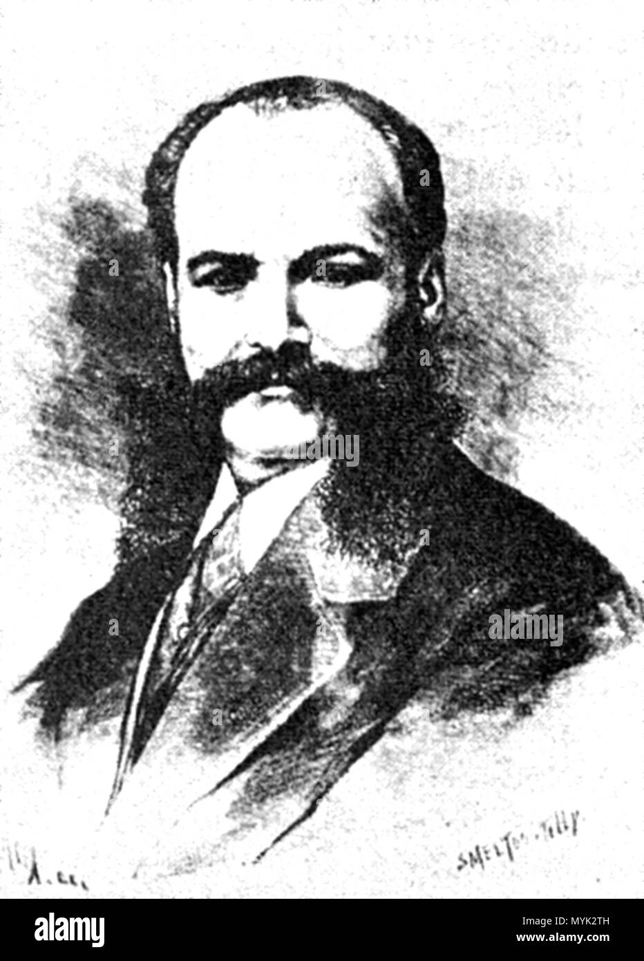 . Español: Luis Mesones (1825-?) diplomático y político Peruano. Ministro de Relaciones Exteriores en 1867. 18. Juli 2012. Smeeton-Tilly (Siglo XIX) 333 Luis Mesones Stockfoto