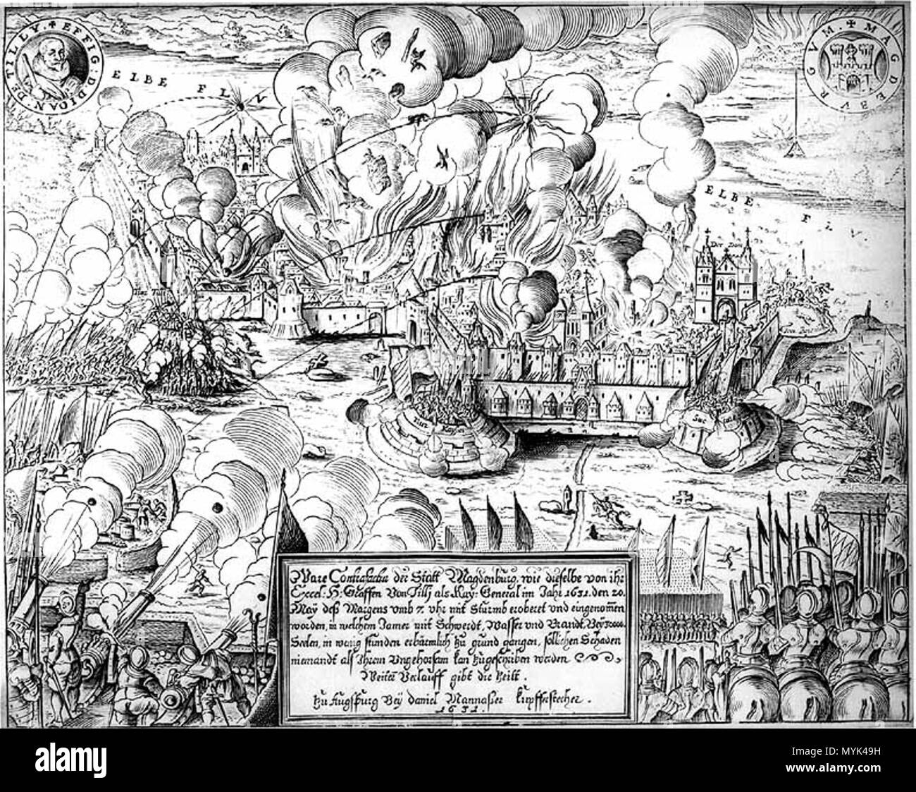 338 Magdeburg 1631 Stockfoto