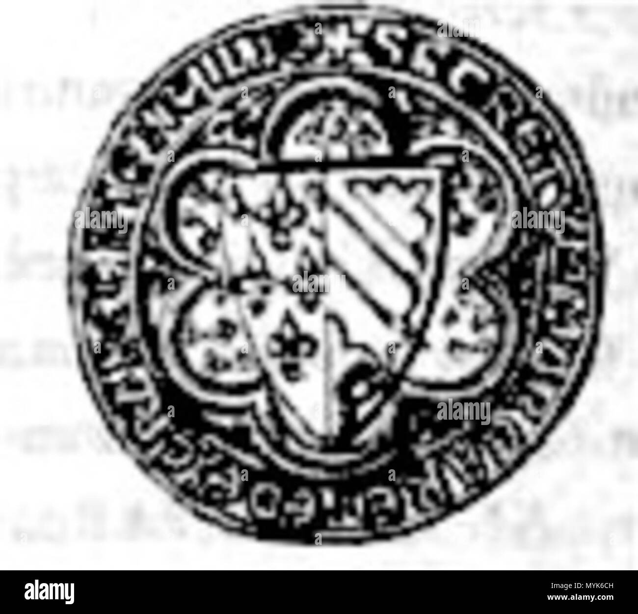 . Englisch: Margarete von Burgund, Königin von Sizilien. 1852. Le Maistre, Louis (Edme-Louis - Anne) 345 Marguerite 1 Stockfoto