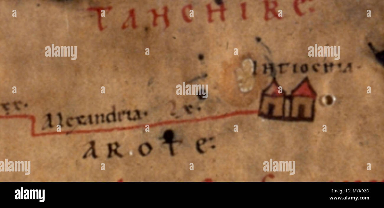 . Englisch: Die Stadt von Marv, Turkmenistan im 4. Jahrhundert als auf der Peutinger Karte]] gezeigt. 1. Januar 1200. Unbekannt 352 Marv (peutinger Karte) Stockfoto