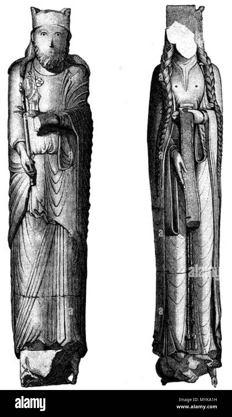 . Englisch: Henry I. und seine Königin Mathilde (aus dem Westen vor Rochester Kathedrale). 1915. Geschichte Englands von Samuel R. GARDINER 355 Matylda 1974-2007 Rochester Stockfoto