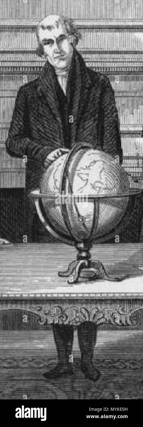 . Jedidiah Morse stehend mit Kugel. Diese Datei fehlt, Informationen zum Autor. 371 Jedidiah Morse Stockfoto