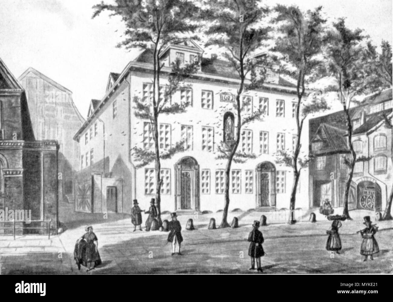 . Englisch: Residenz der Gossler Kaufmannsfamilie. Vor 1800. Unbekannt 371 Mortzenhaus 2 Stockfoto