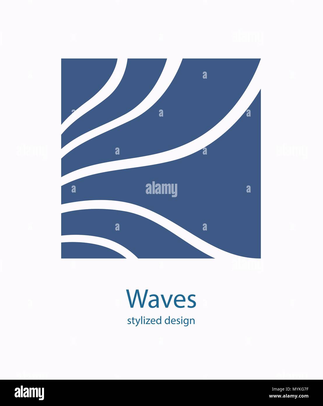 Wasser Welle Logo Design. Kosmetik Surf Sport Logo Konzept. Platz aqua-Symbol. Stock Vektor