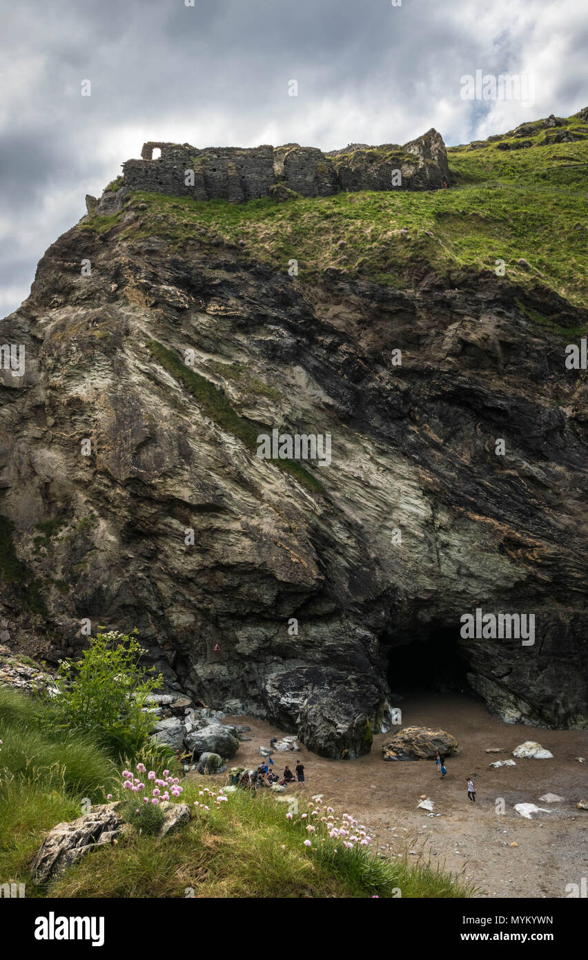 Tintagel Castle Stockfoto