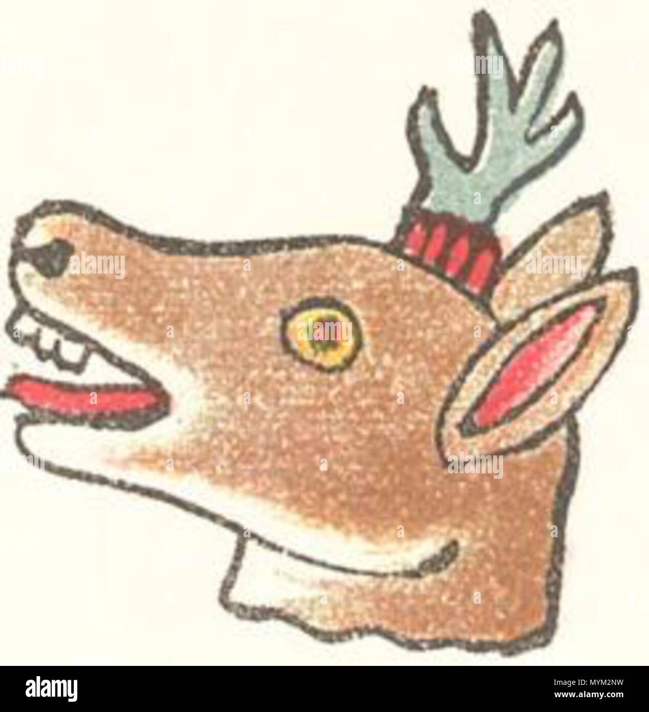 . Der aztekische Tag mazatl (Reh). 16. Jahrhundert. Unbekannt 357 Mazatl Stockfoto