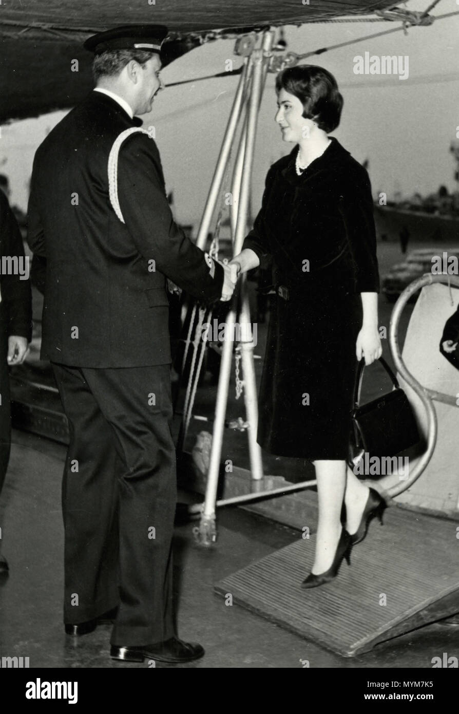 Marquise italienischen Francesca Airoldi an Bord des Schiffes, Italien 1959 Stockfoto