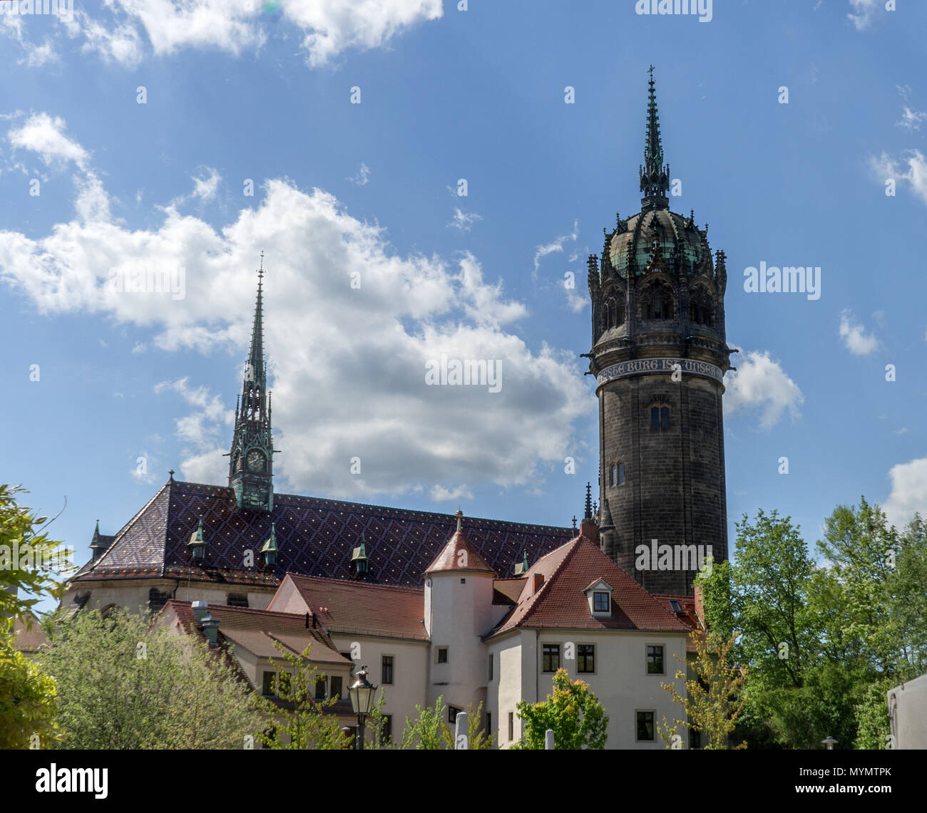 Schlosskirche in der Lutherstadt Wittenberg Stockfoto