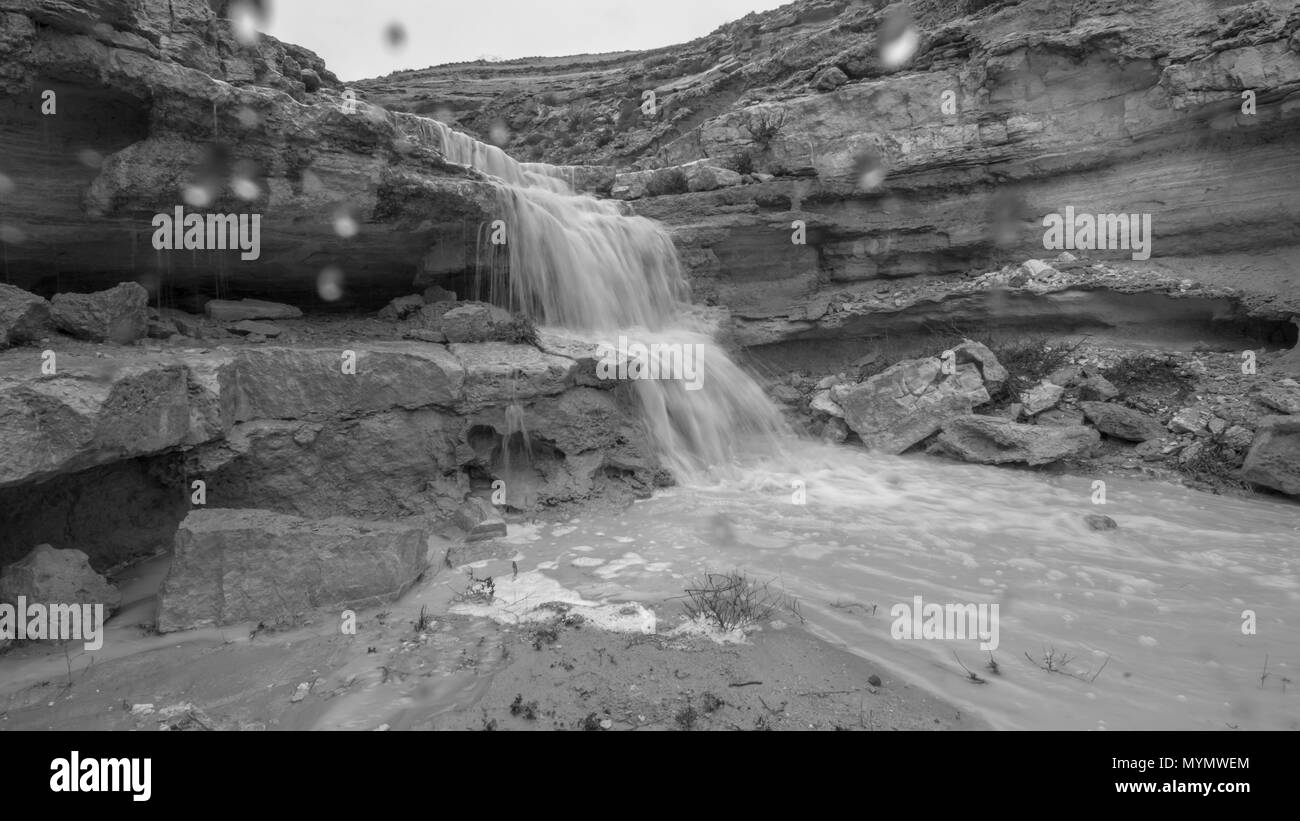 Hochwasser im Winter - Israel Stockfoto