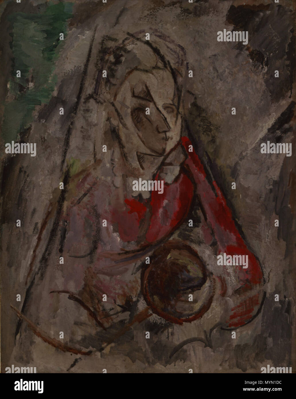 389 Nils Dardel - Flickan med järnklotet Stockfoto