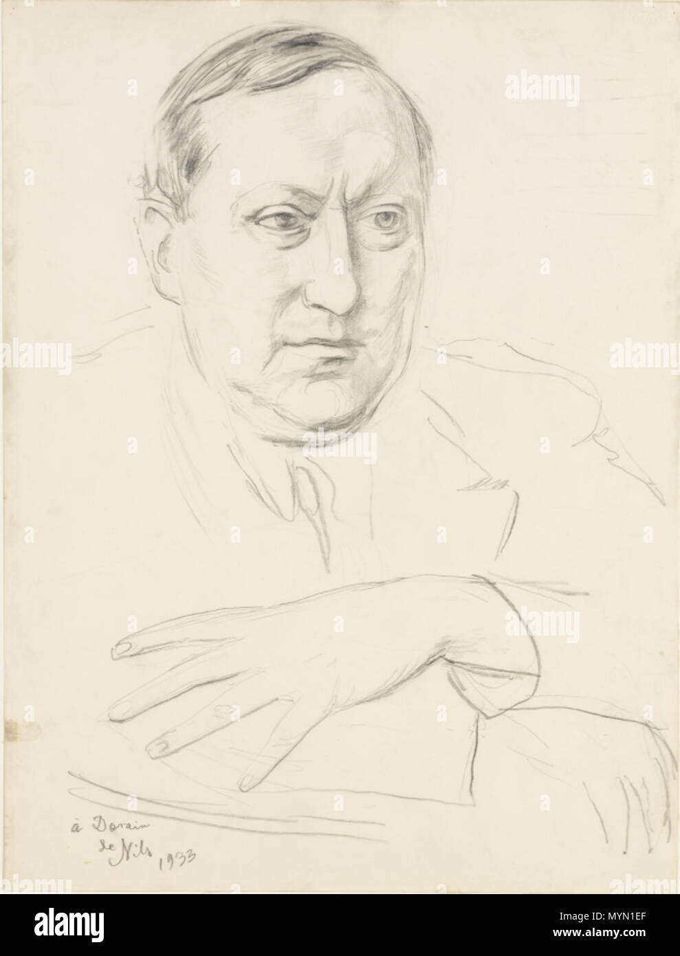 389 Nils Dardel - konstnären André Derain Stockfoto