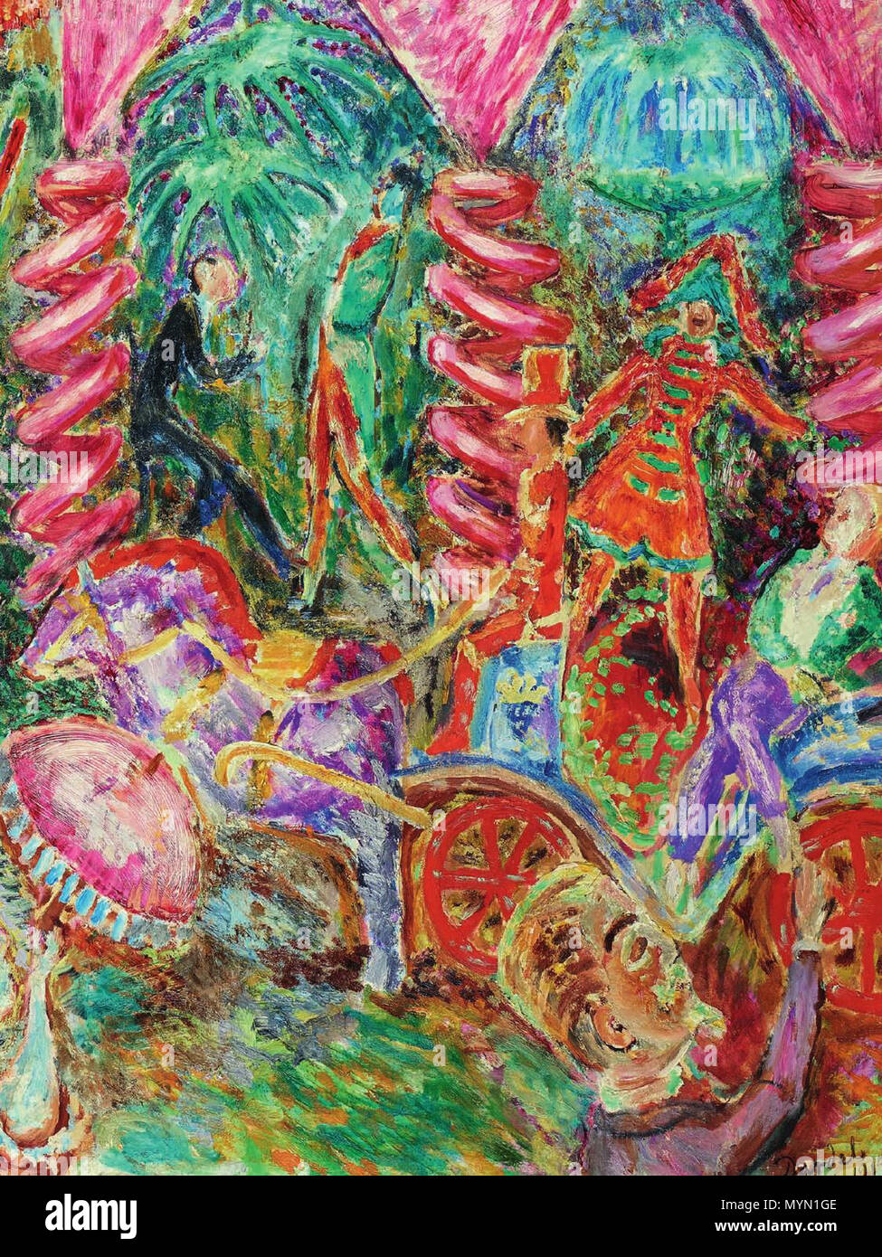 389 Nils Dardel, turisthotellet ich Rättvik, detalj Stockfoto