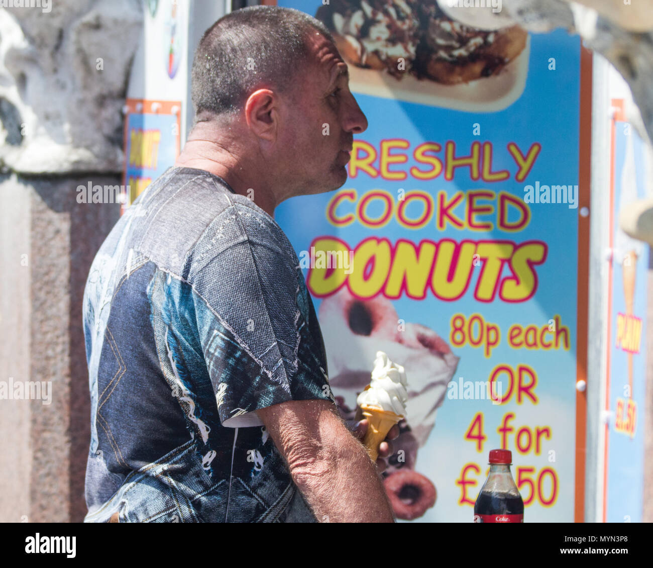 Motorradfahrer aus ganz Europa treffen sich in Hastings feiert 40 Jahre des legendären Mayday laufen auf der Bike 1066. Großbritanniens größte kostenlose-zu-besuchen Motorrad Festival, Mayday Bank Holiday Wochenende 2018 Mit: Atmosphäre, wo: East Sussex, England, Großbritannien Wann: 07. Mai 2018 Credit: Wheatley/WANN Stockfoto