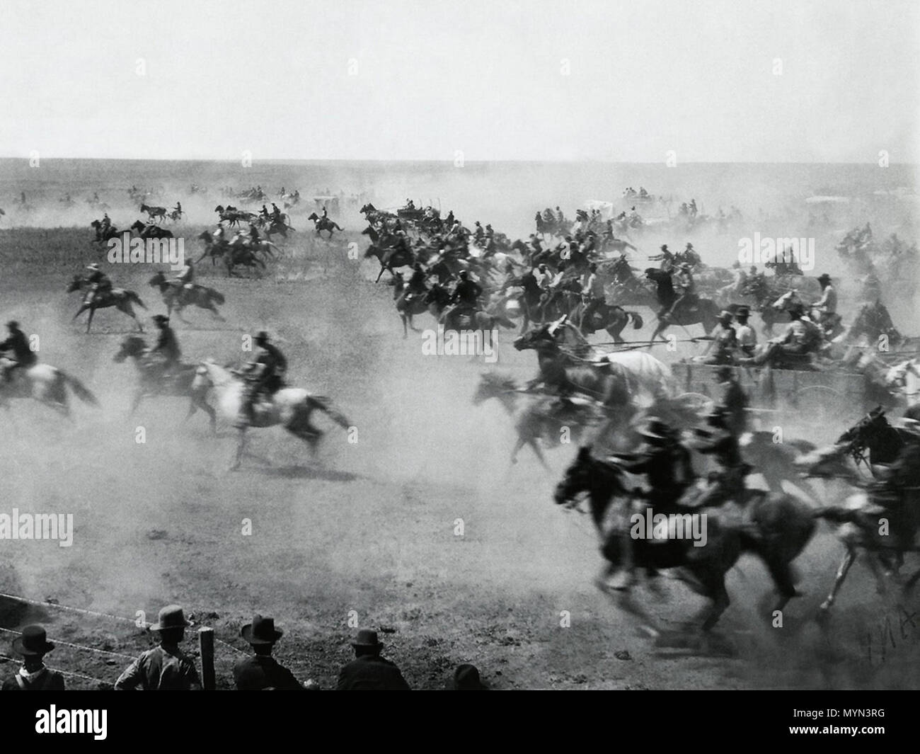 . Englisch: Oklahoma Land Rush. 16. September 1893. William S. Prettyman (1858-1932) 396 OkLandRush Stockfoto