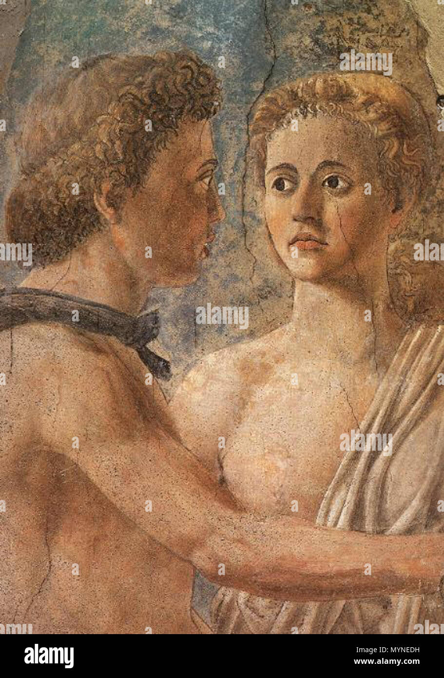 . Tod und Begräbnis von Adam. PIERO della Francesca Tod von Adam Fresco, 390 x 747 cm San