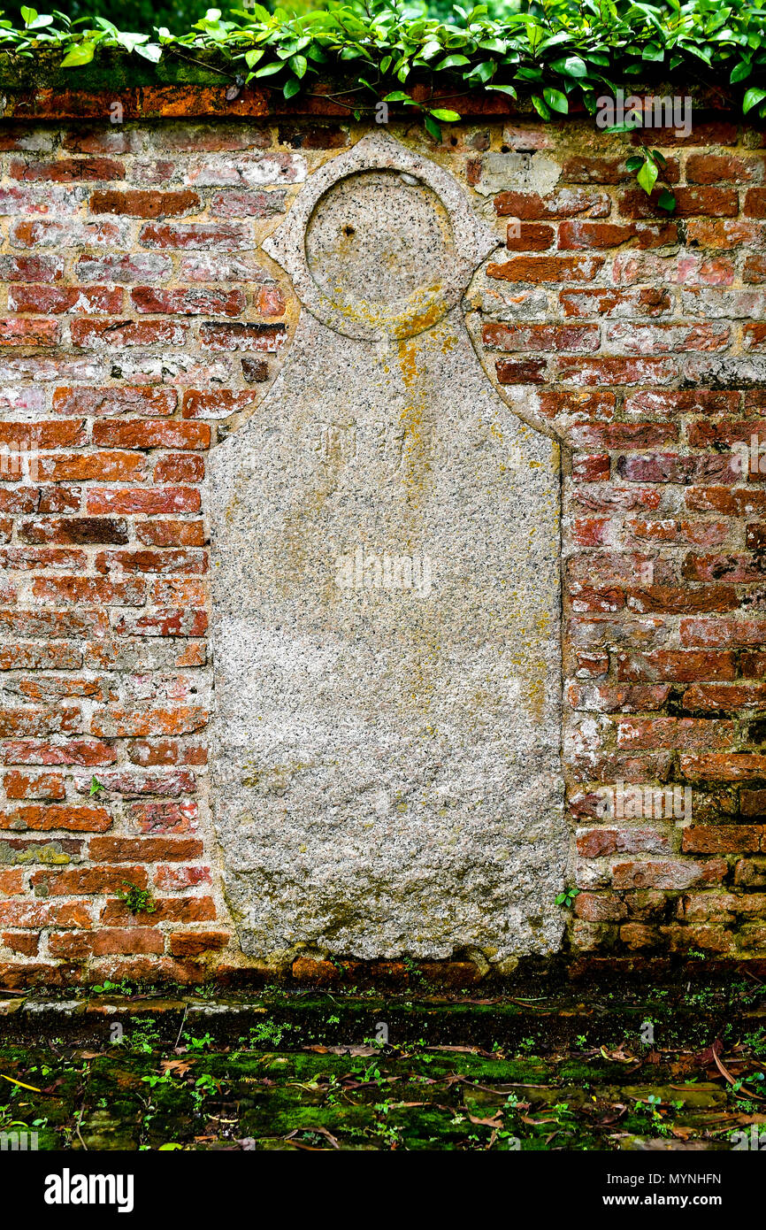Stein relief rote Ziegelsteine Stockfoto