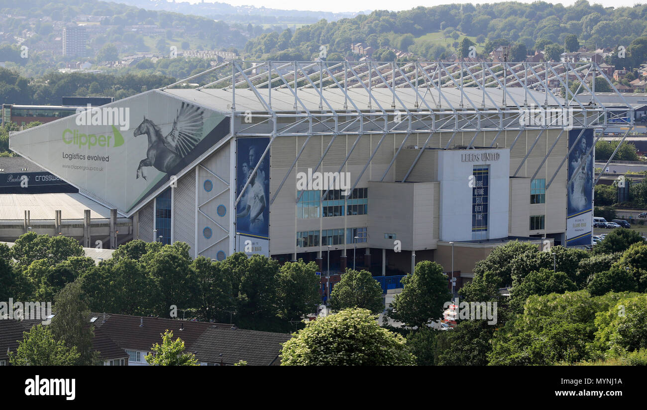 Eine allgemeine Außenansicht der Elland Road während der internationalen Freundschaftsspiel an der Elland Road, Leeds Stockfoto