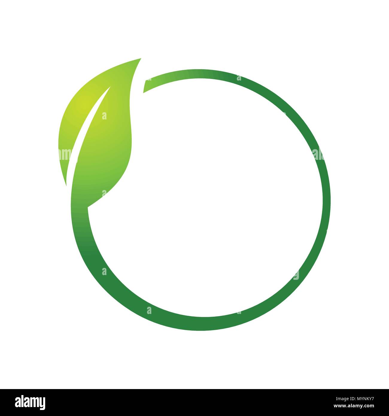 Eco Leaf Kreis Vektor Symbol Grafik Logo Design Template Stock Vektor