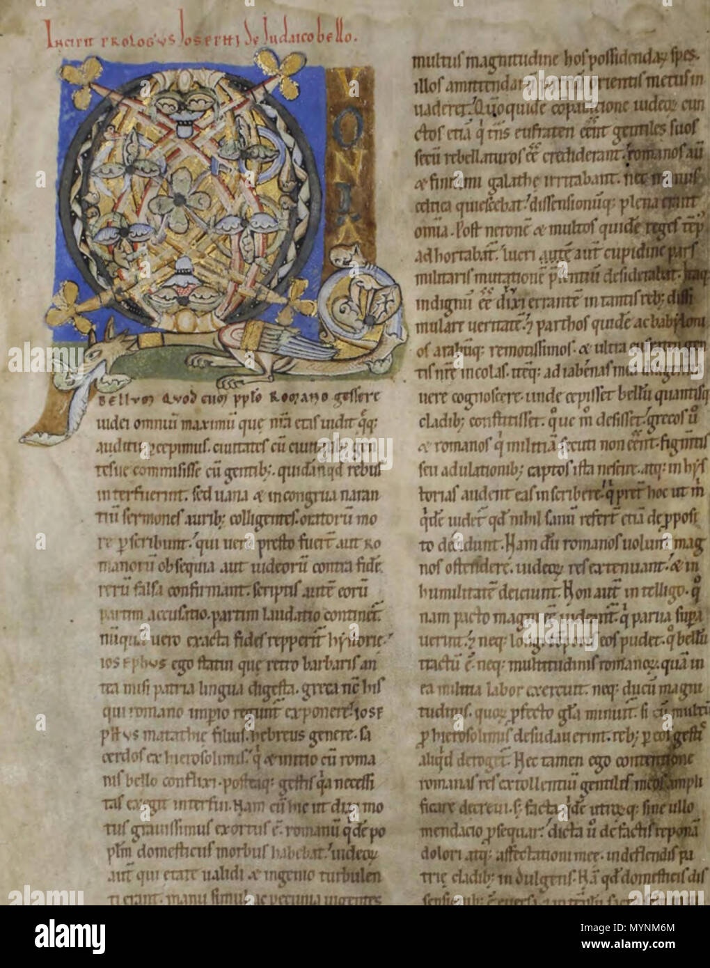 . Flavius Josephus: De Bello Judaico. ca. 1200. Rakow Josephus Flavius Josephus 446 Stockfoto