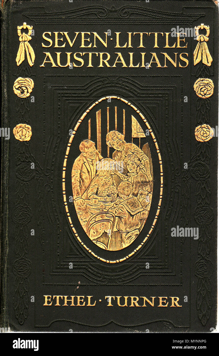 . Englisch: Abdeckung der 16. Ausgabe der Sieben kleine Australier - ein australischer Roman von Ethel Turner, erstmals im Jahre 1894 veröffentlicht. 16. Ausgabe 1912. 1912. Buchen Sie Illustrationen von J. MacFarlane 483 SevenLittleAustralians 16 thEdnCvr Stockfoto