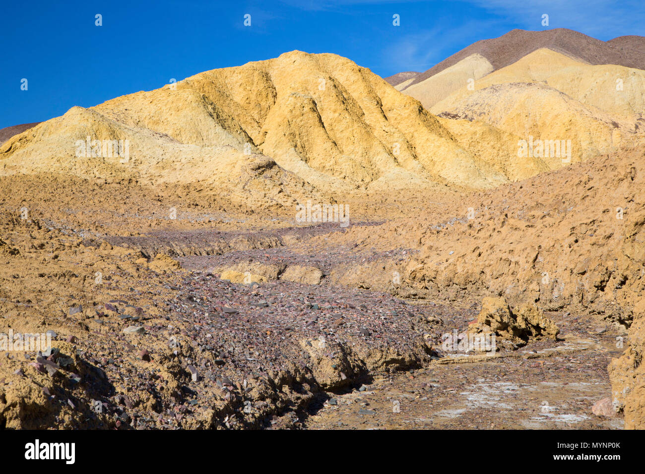 In der Nähe von Claystone Harmony Borax Werke, Death Valley National Park, Kalifornien Stockfoto