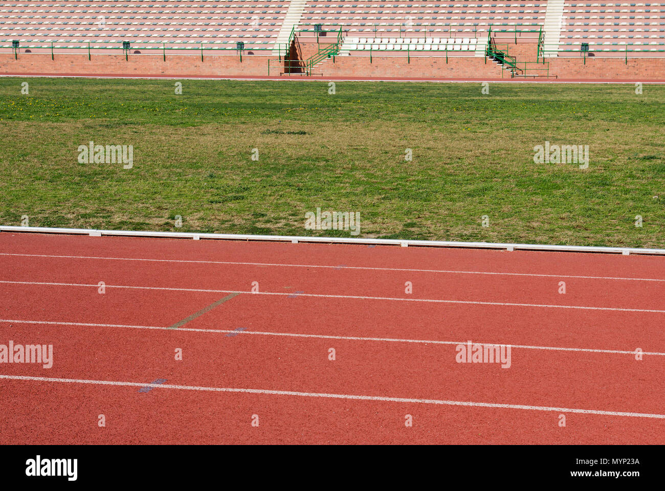 Leichtathletik Stadion Rennstrecken Stockfoto